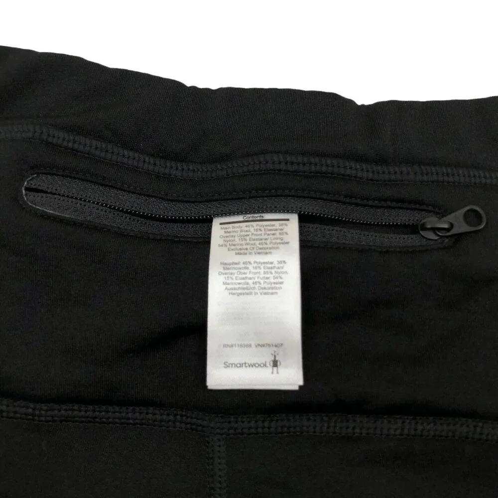Smartwool Merino Sport Fleece Wind Tights Pants Black Merino Wool Mens XL EUC